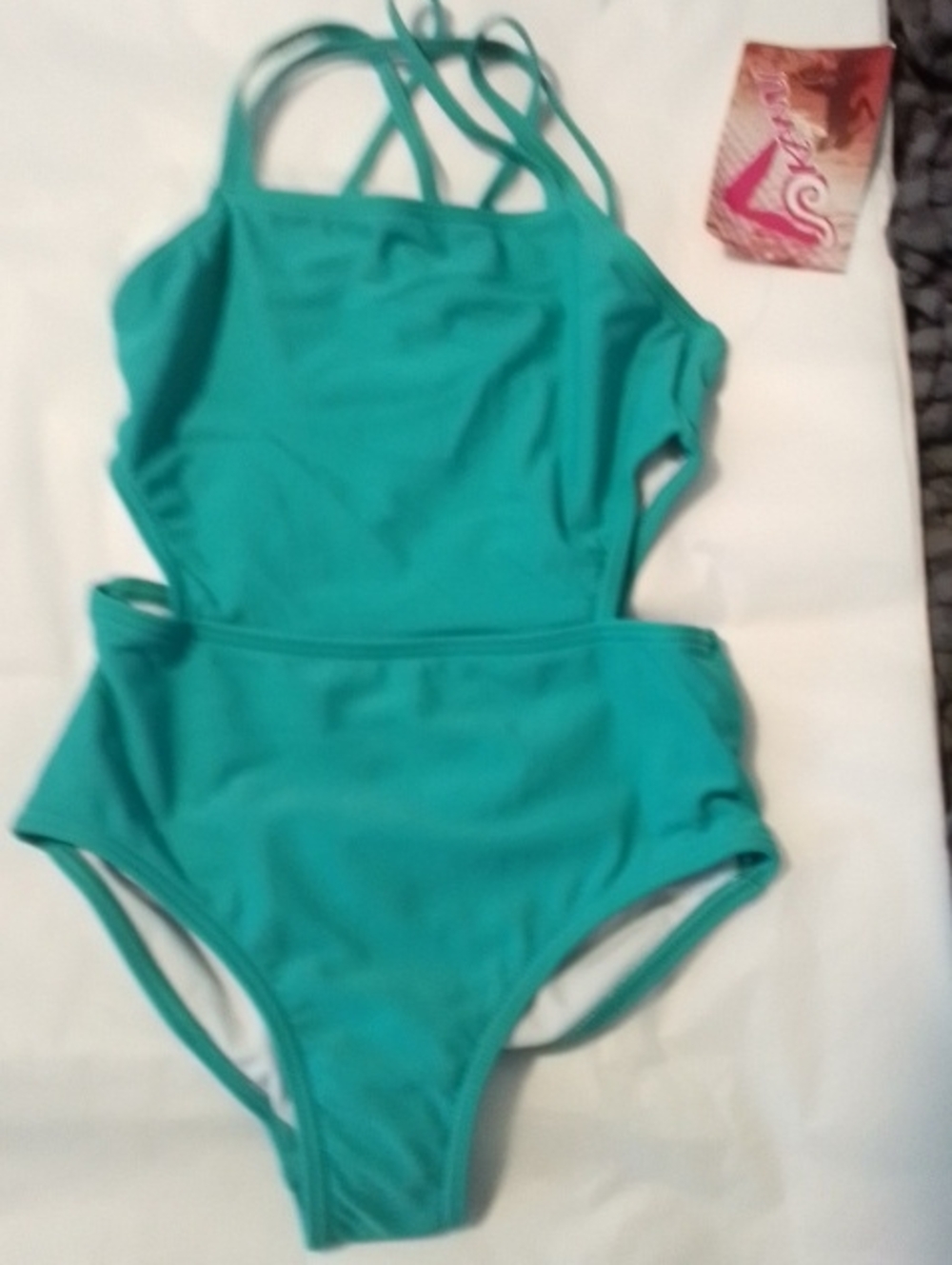 Kanu Surf Girls Turquoise One-Piece Swimsuit with Strappy Back